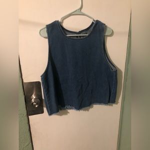 Aerie size xl denim crop top